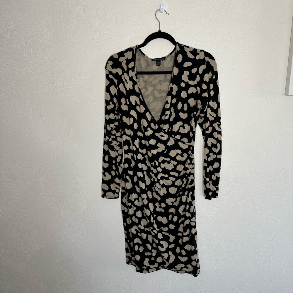 Banana Republic Animal Print Faux Wrap Dress